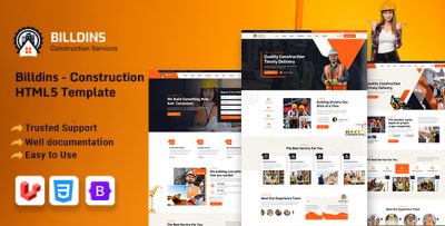 Billdins - Laravel 12 Construction & Business Template