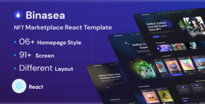 Binasea | NFT Marketplace React Template