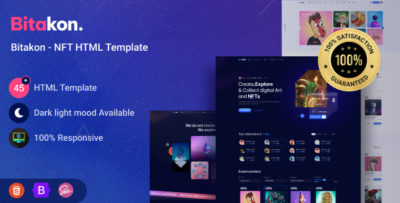 Bitakon - NFT Marketplace HTML5 Template