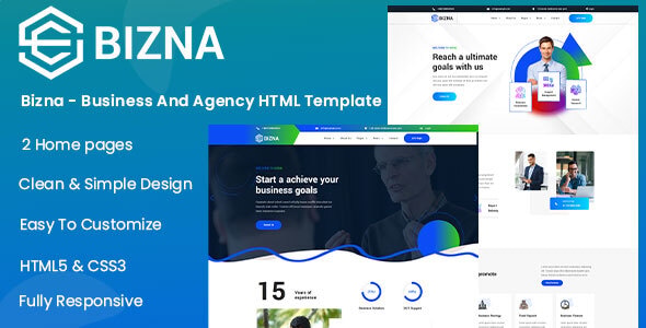 Bizna - Business And Agency HTML Template Bizna - Business And Agency HTML Template