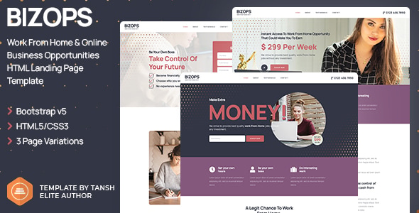 Bizops - Online Business Opportunities HTML Landing Page Template Bizops - Online Business Opportunities HTML Landing Page Template