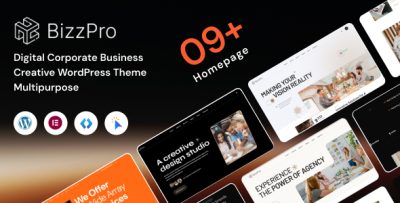 Bizzpro -  Digital Corporate Business Creative WordPress Theme Multipurpose