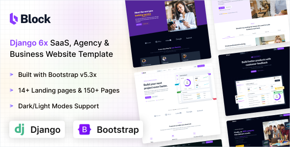 Block - SaaS, Agency & Business Django Website Template Block - SaaS, Agency & Business Django Website Template