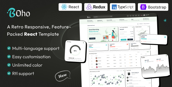 Boho - React JS Admin Dashboard Template Boho - React JS Admin Dashboard Template