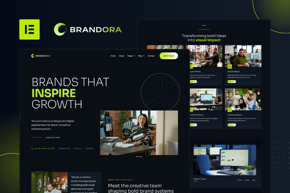 Brandora - Creative Agency Elementor Pro Template Kit Brandora - Creative Agency Elementor Pro Template Kit
