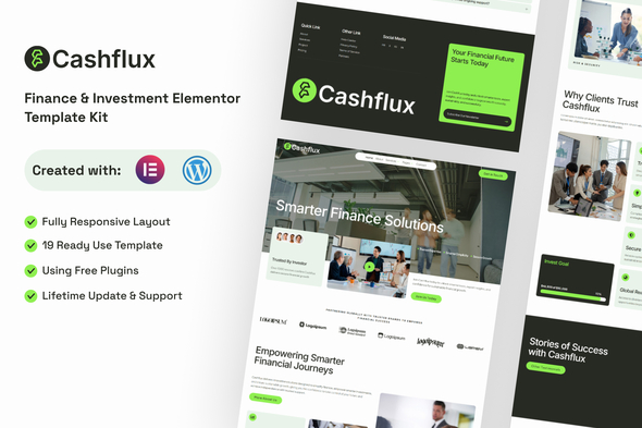 Cashflux - Finance & Investment Elementor Template Kit Cashflux - Finance & Investment Elementor Template Kit