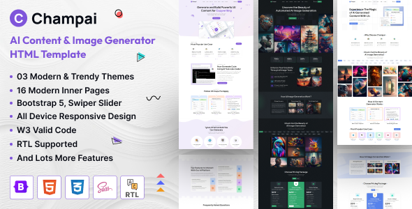 Champai - AI Content & Image Generator HTML Template Champai - AI Content & Image Generator HTML Template