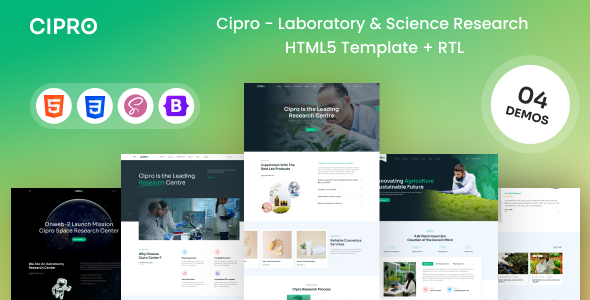 Cipro - Laboratory & Science Research HTML5 Template + RTL Cipro - Laboratory & Science Research HTML5 Template + RTL