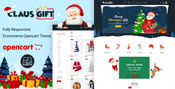 ClausGift - Opencart 3 Multi-Purpose Responsive Theme ClausGift - Opencart 3 Multi-Purpose Responsive Theme