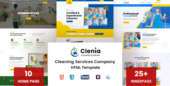 Clenia - Cleaning Services HTML Template Clenia - Cleaning Services HTML Template