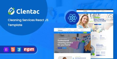 Clentac - Cleaning Services React JS Template