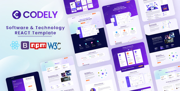 CODELY - Software & Technology Landing Page React Template CODELY - Software & Technology Landing Page React Template