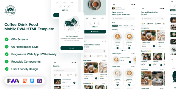 CoffeeMonster | Coffee, Food, Drink Mobile PWA HTML Template CoffeeMonster | Coffee, Food, Drink Mobile PWA HTML Template