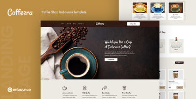 Coffeera - Coffee Shop Unbounce Template