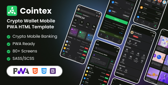 Cointex | Crypto Wallet Mobile PWA HTML Template Cointex | Crypto Wallet Mobile PWA HTML Template