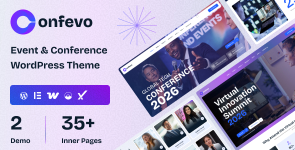 Confevo - Event & Conference WordPress Theme Confevo - Event & Conference WordPress Theme