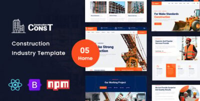 Const - Construction React Template