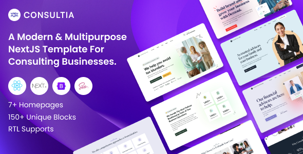 Consultia - Multipurpose Business Consulting NextJS Template Consultia - Multipurpose Business Consulting NextJS Template