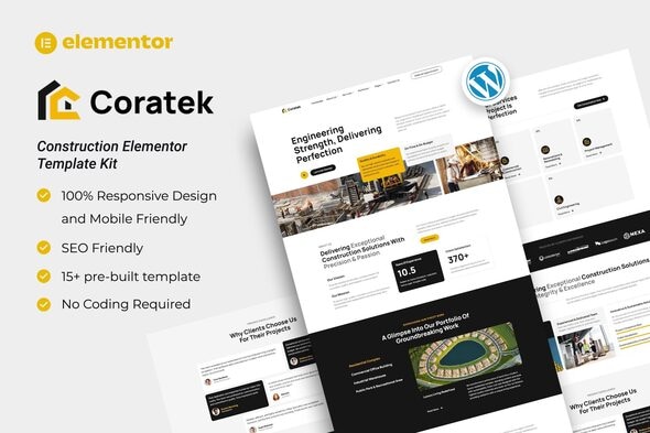 Coratek - Construction Elementor Template Kit Coratek - Construction Elementor Template Kit