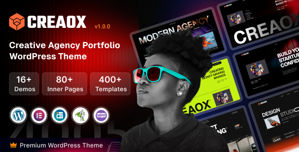Creaox - Creative Agency Portfolio WordPress Theme Creaox - Creative Agency Portfolio WordPress Theme