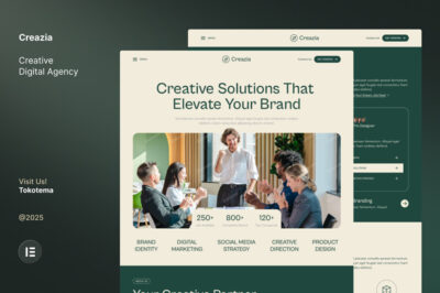 Creazia - Creative Agency Website Elementor Template Kits