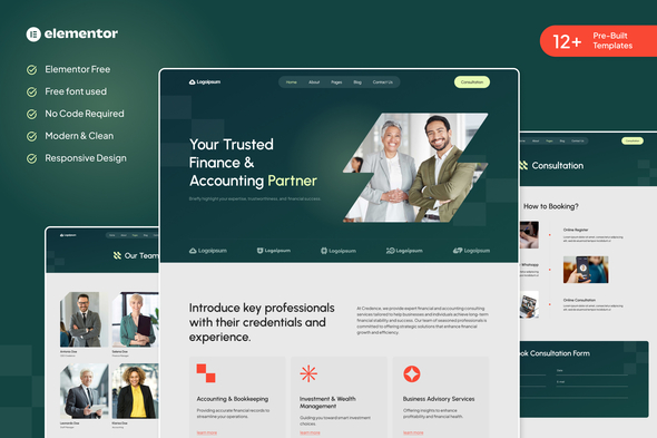 Credence - Modern & Professional Finance Consulting Template Kits Credence - Modern & Professional Finance Consulting Template Kits