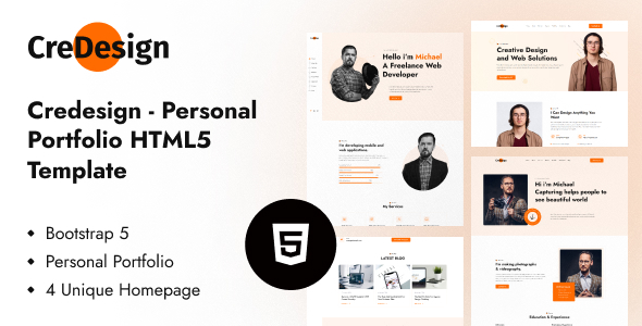 CreDesign - Personal Portfolio Template CreDesign - Personal Portfolio Template
