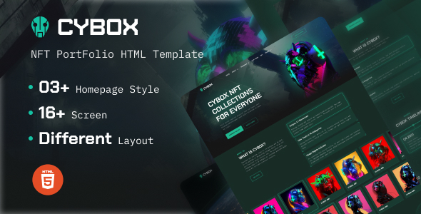 Cybox - NFT Collections HTML Template Cybox - NFT Collections HTML Template