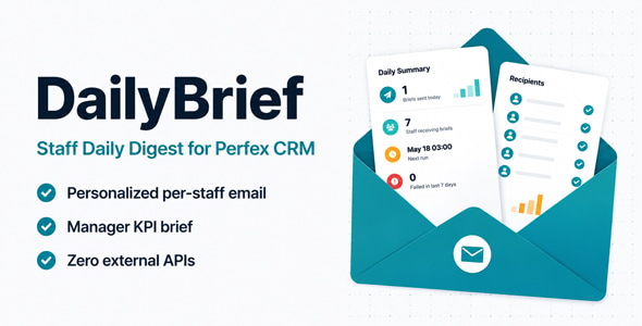 DailyBrief - Staff Daily Digest for Perfex CRM DailyBrief - Staff Daily Digest for Perfex CRM