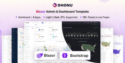 Dhonu - Blazor Server Admin & Dashboard Template