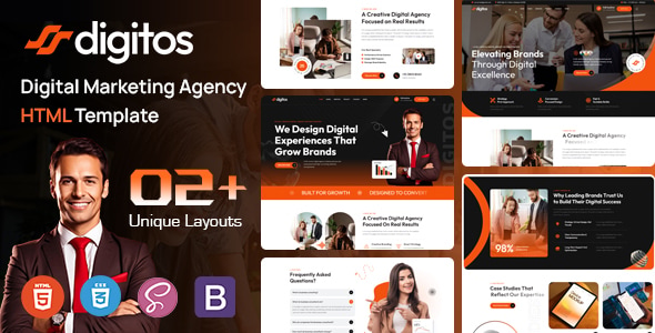 Digitos - Digital Agency HTML Template Digitos - Digital Agency HTML Template