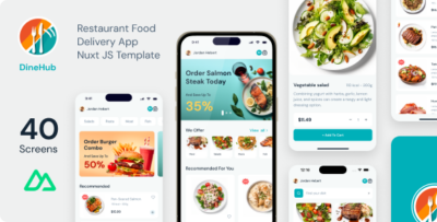 DineHub - Restaurant & Food Delivery Nuxt JS Template