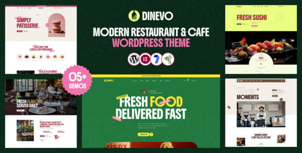 Dinevo - Modern Restaurant & Cafe WordPress Theme Dinevo - Modern Restaurant & Cafe WordPress Theme