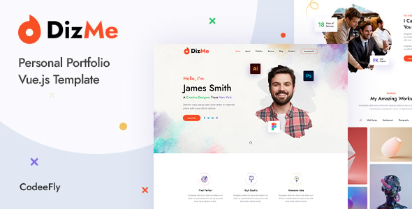 Dizme - Personal Portfolio Vue Template Dizme - Personal Portfolio Vue Template