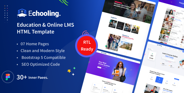 Echooling - Education HTML Template Echooling - Education HTML Template