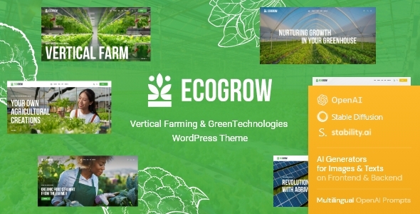 EcoGrow - Green Farming & Agriculture WordPress Theme EcoGrow - Green Farming & Agriculture WordPress Theme