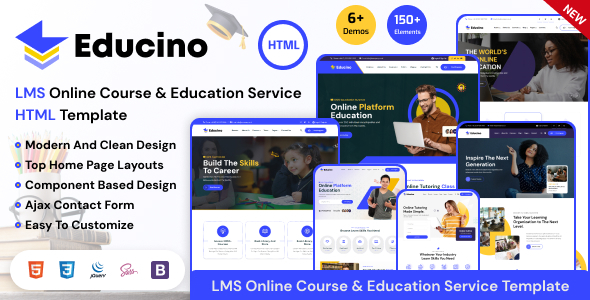 Educino - Teacher Course & Education Service HTML Template Educino - Teacher Course & Education Service HTML Template