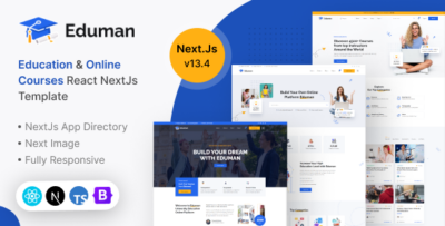 Eduman - Education & Online Courses React, NextJs Template