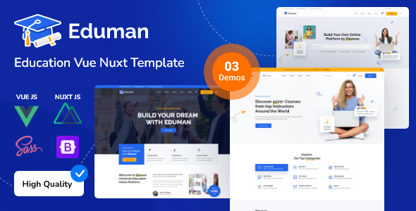 Eduman - Education & Online Courses Vue Nuxt Template Eduman - Education & Online Courses Vue Nuxt Template