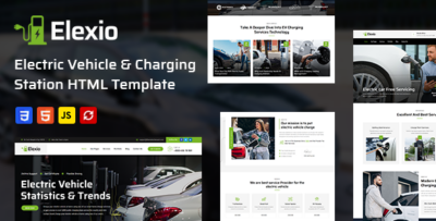 Elexio - Electric Vehicle & Charging Station HTML Template