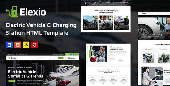 Elexio - Electric Vehicle & Charging Station HTML Template Elexio - Electric Vehicle & Charging Station HTML Template