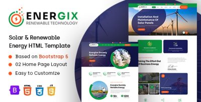 Energix - Solar Energy HTML Template