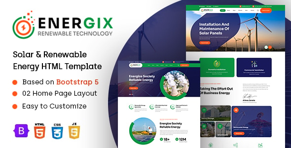 Energix - Solar Energy HTML Template Energix - Solar Energy HTML Template