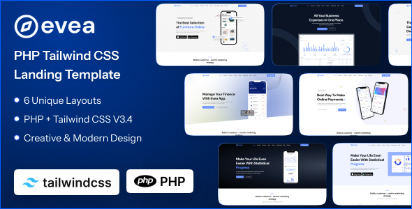 Evea - PHP App Landing Page Template Evea - PHP App Landing Page Template