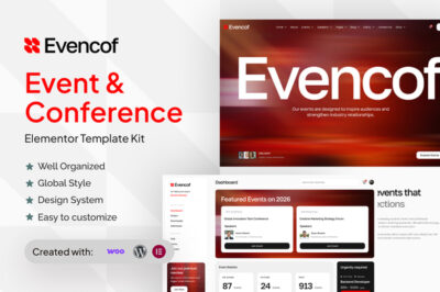 Evencof  - Event & Conference  Elementor Template Kit
