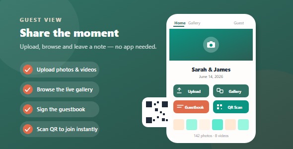 EventShare – Event Photo Sharing With Guestbook & Slideshow EventShare – Event Photo Sharing With Guestbook & Slideshow