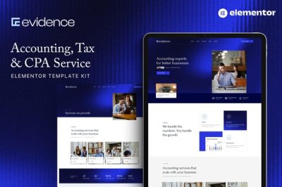 Evidence - Accounting, Tax & CPA Service Elementor Template Kit