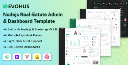 Evohus - Nodejs Real-Estate Admin & Dashboard Template