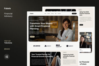 Fabels - Financial Advisory Website Elementor Template Kits