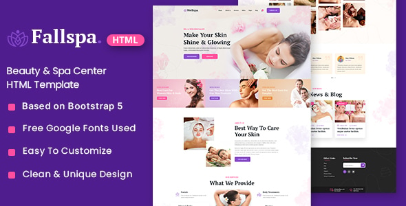 Fallspa - Beauty & Spa Center HTML Template Fallspa - Beauty & Spa Center HTML Template
